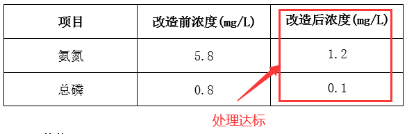 污水站氨氮磷效果對(duì)比