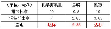 污水改造前原水處理后的效果